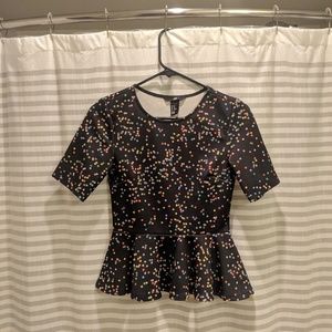 Short-sleeve peplum top